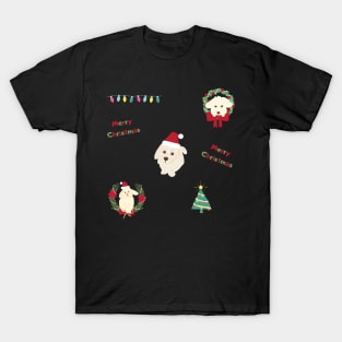 Christmas Dog Sticker Pack T-Shirt